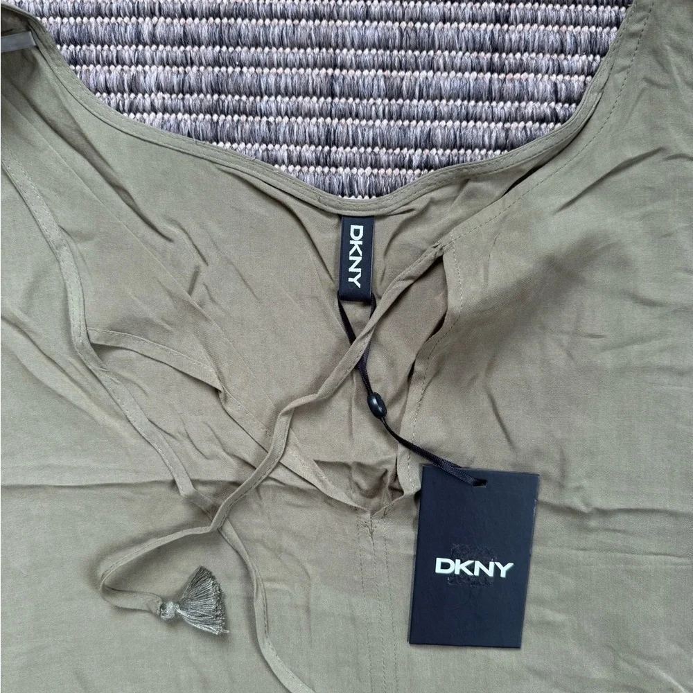 DKNY Olive Green Swim Coverup